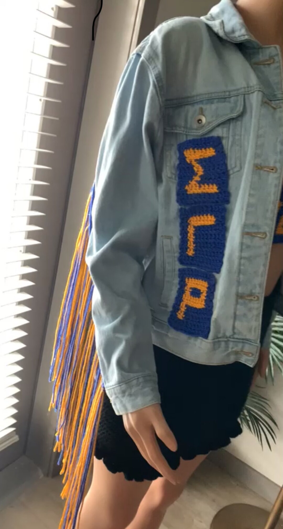 Custom Crochet Denim Jacket Etsy