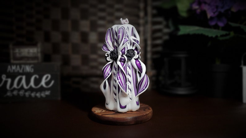 Candles Gift and Gift Hand Carving Candle or Decoration. Handmade Henley Carved Candles