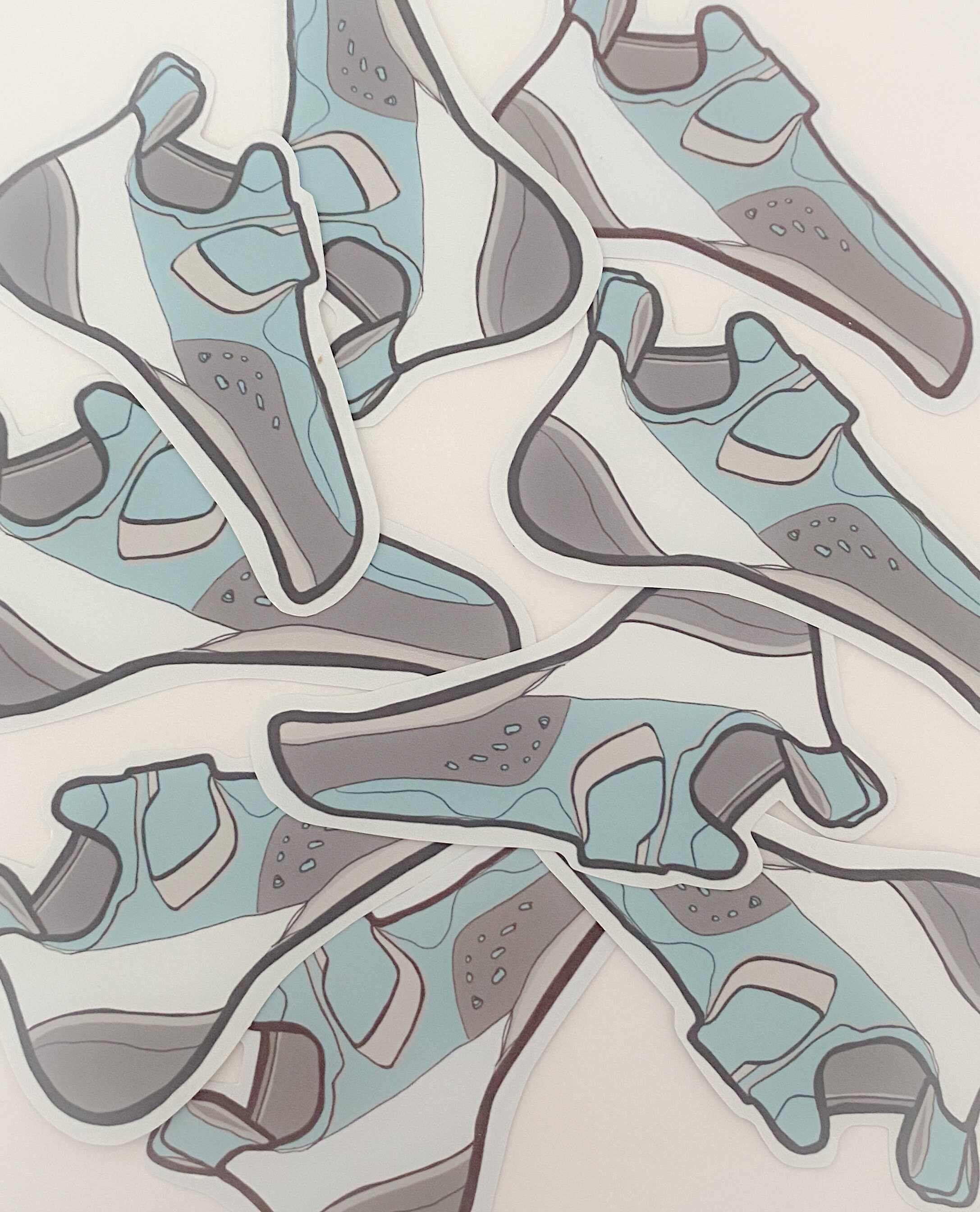 STICKER Rock climbing shoe art Etsy