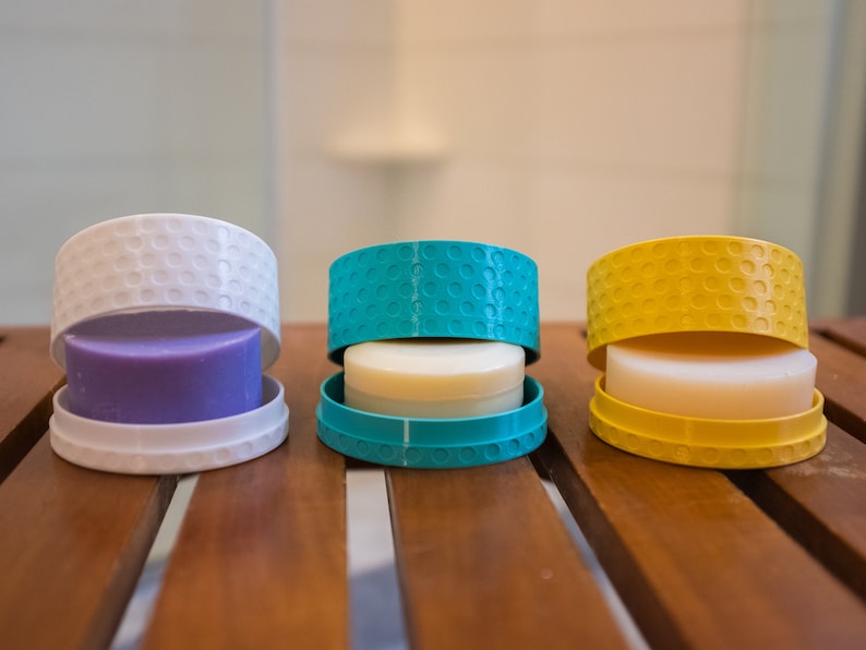 Eco Friendly Round Shampoo Bar Holder With Lid Soap Saver Etsy