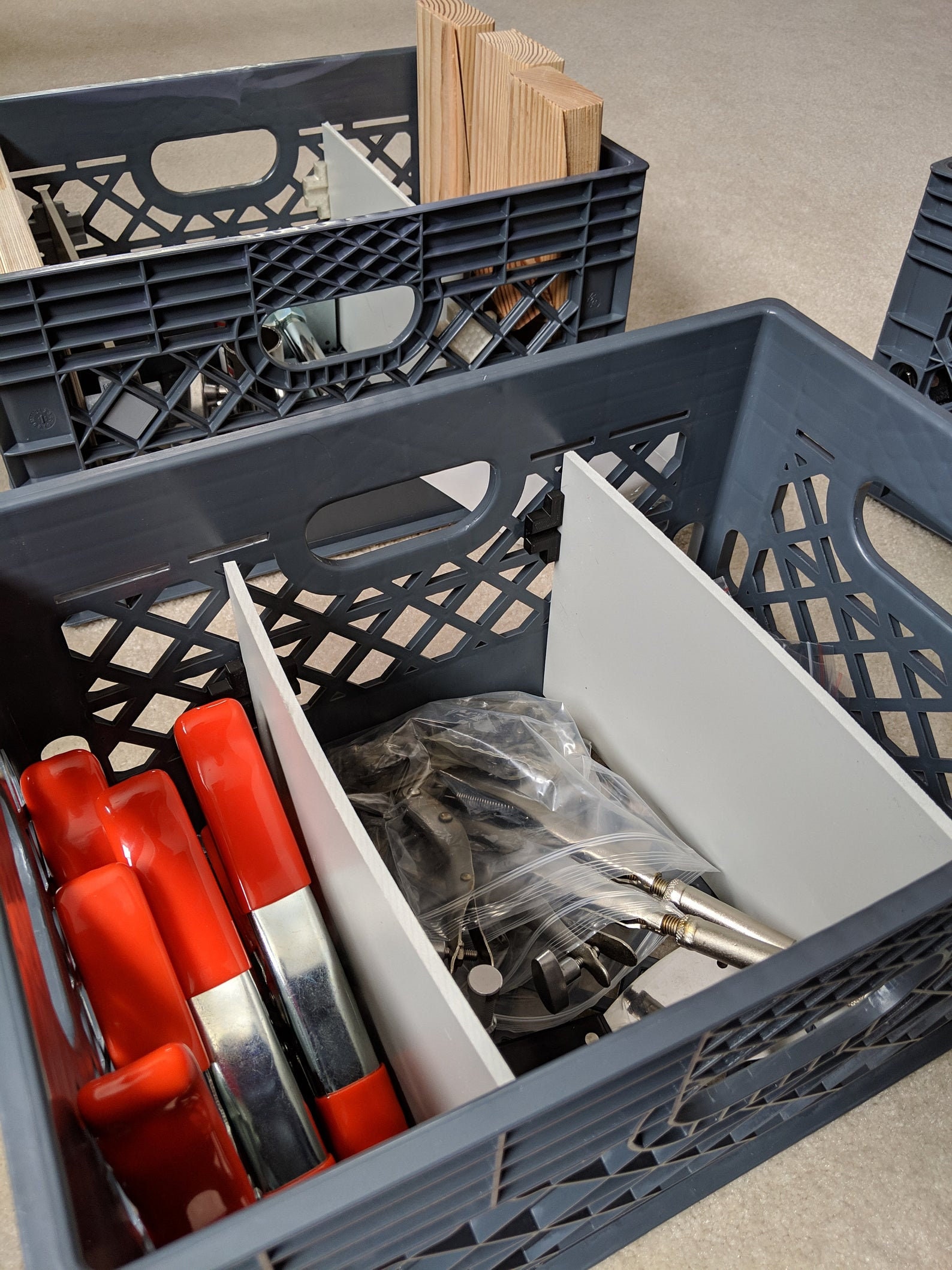 Milk Crate Dividers 4pack MADE in USA Organizer Storage Etsy