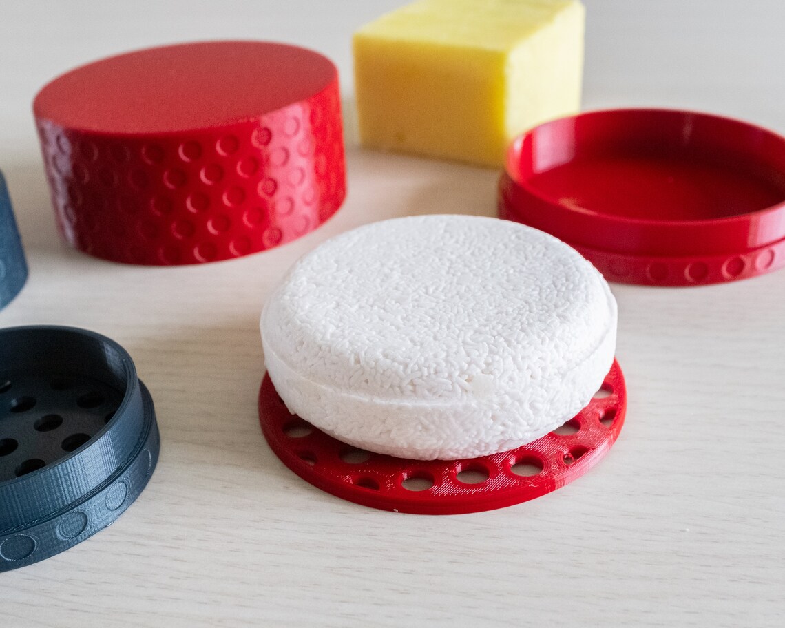 Eco Friendly Round Shampoo Bar Holder With Travel Lid Soap Etsy