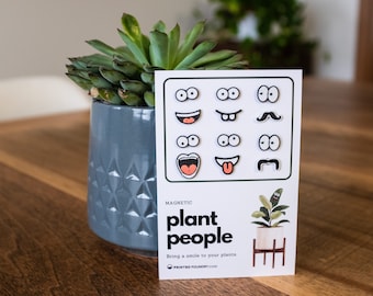Plant People - Des faces magnétiques pour vos plantes | 6 visages
