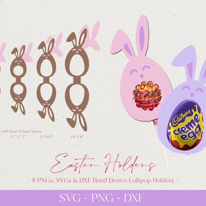 Easter Rabbit Egg Holder svg, Easter Bunny Egg Chocolate Holder svg, Candy Holder svg, Kinder Holder svg, Creme Egg Holder Cricut Silhouette