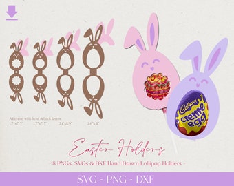 Easter Rabbit Egg Holder svg, Easter Bunny Egg Chocolate Holder svg, Candy Holder svg, Kinder Holder svg, Creme Egg Holder Cricut Silhouette
