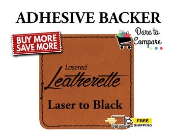 Square Laserable Leatherette Patches – 3"x3" Red Faux Leather Hat Patches, 25 Pack