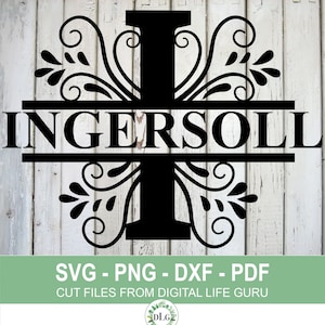 I-Split Alphabet SVG, I monogram,  I letter, DXF Downloadable File /Monogram