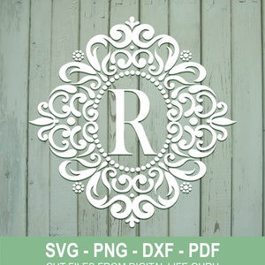 R-Alphabet Letter SVG, DXF Monogram