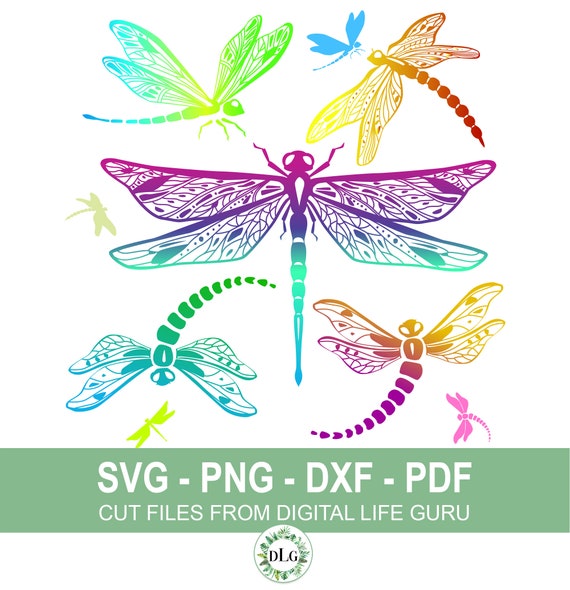 Download Dragonflies Svg Dxf And Pdf Downloadable File S Buy 3 Etsy