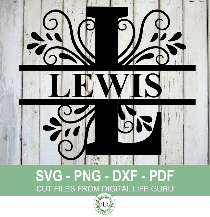 Download L-Split Alphabet SVG L monogram L letter DXF Downloadable | Etsy