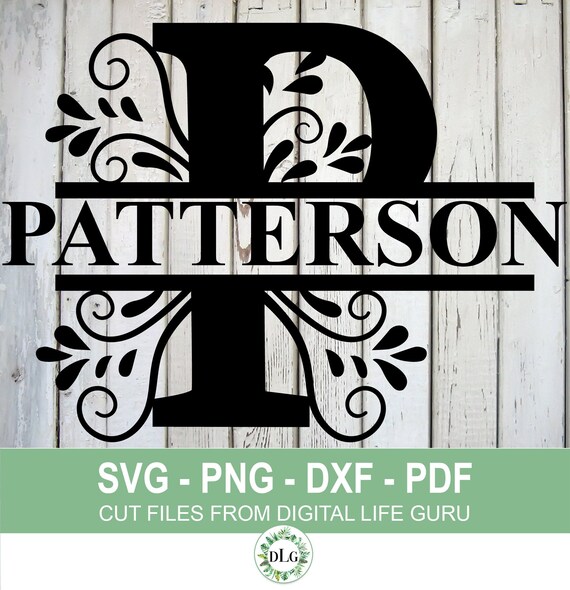 Download P Split Alphabet Svg P Monogram P Letter Dxf Png Etsy
