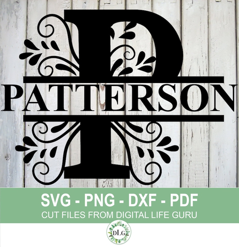 Download P-Split Alphabet SVG P monogram P letter DXF PNG | Etsy