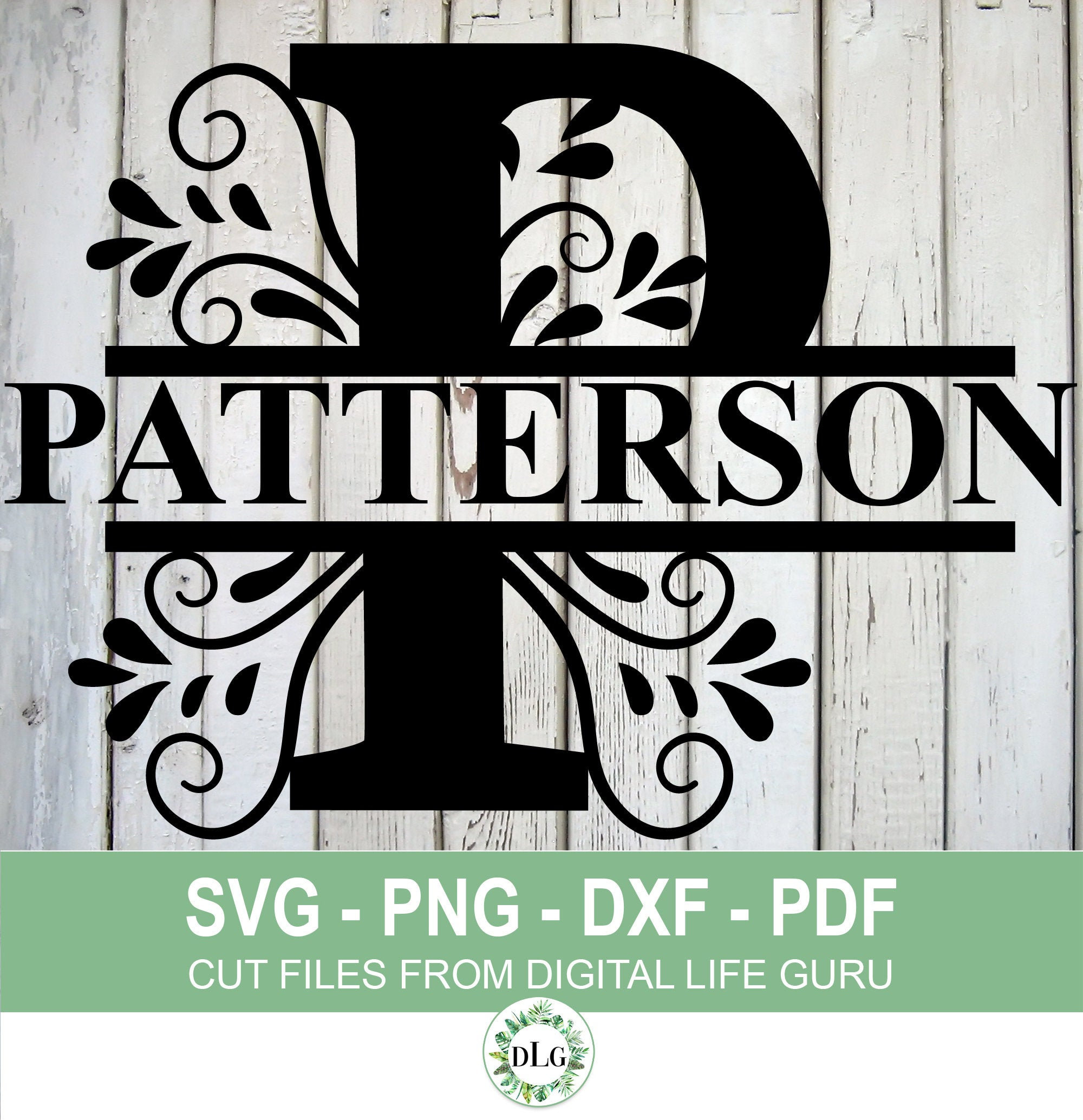 Download P Split Alphabet Svg P Monogram P Letter Dxf Png Etsy