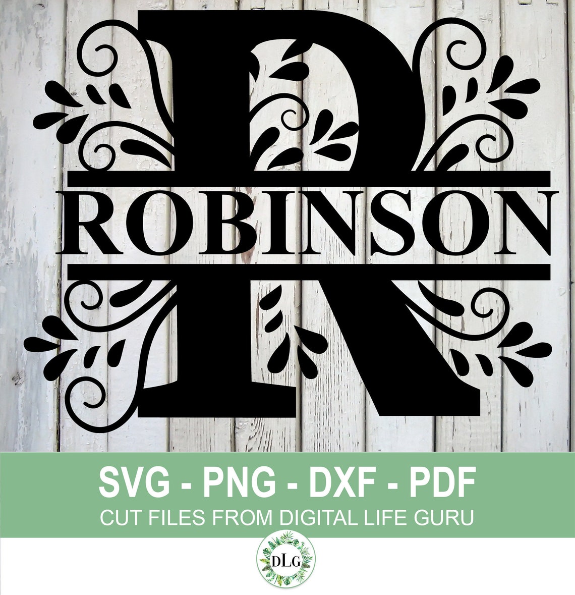 R-Split Alphabet Letter SVG DXF Monogram/ Buy 3 Get 30% off | Etsy