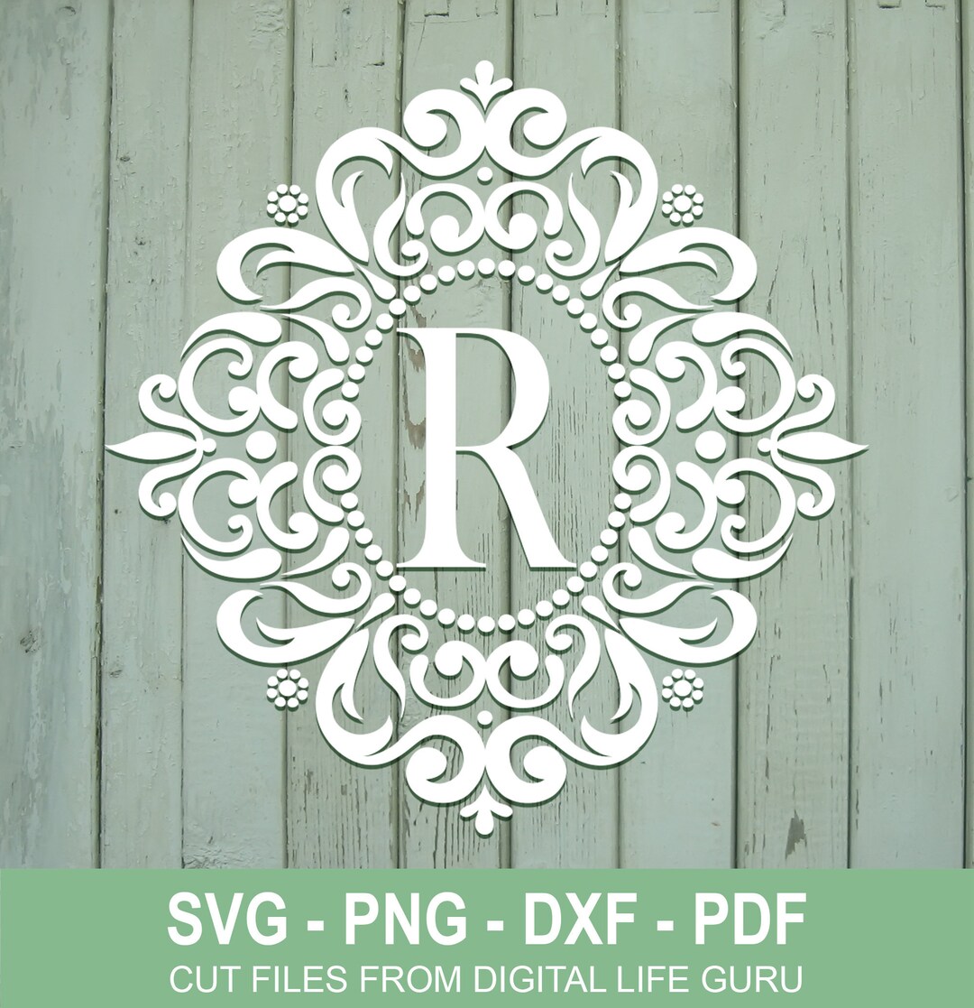 Custom R Service Alphabet R-alphabet Letter SVG, DXF Monogram - Etsy