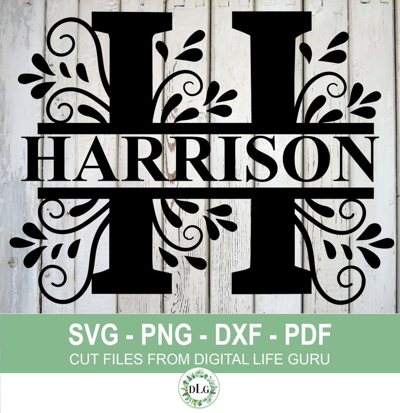 Download H-Split Alphabet SVG H monogram H letter DXF Downloadable | Etsy