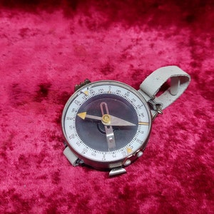 Old vintage wrist compass Army from the 1970s Adrianov