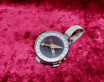 Old vintage wrist compass Army from the 1970s Adrianov