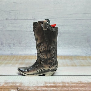 Vintage &quot;Cowboy Boot&quot; lighter case from the 90s, Stylish men&#39;s accessory, holder for a lighter case