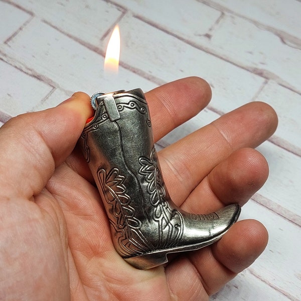 Vintage "Cowboy Boot" lighter case from the 90s. NEW!!!, Stylish men's accessory, holder for a lighter case