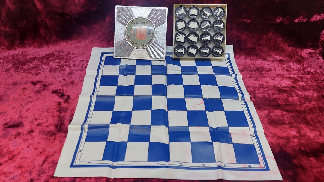 Chess or Checkers Set / Vintage Chess Set Era / Chess of the Soviet