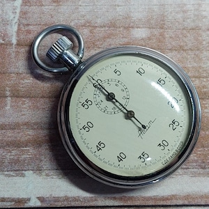 stopwatch Sports chronometer Agat - 60sec/30min - Vintage mechanical stopwatch - Ukraine