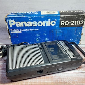 Panasonic RQ-2102 Cassette Portable Recorder with Box