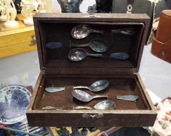 Set of coffee spoons, Miniature spoons of the era, Tea accessories
