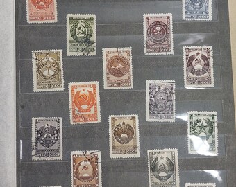 ソ連切手付きの大きな収集価値のあるアルバム - Etsy 日本