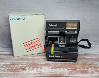 Polaroid vintage de cerca, cámara Polaroid, cámara vintage, cámara retro, cámara retro, Polaroid