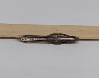Vintage 1960 Rocket Tie Clip, 875 Sterling Silver.