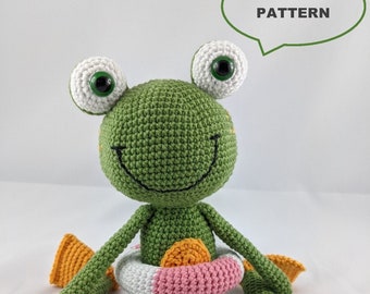 Crochet PATTERN: GUS - the frog, amigurumi, frog pattern, amigurumi frog pattern, amigurumi pattern, frog PDF file