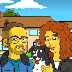 Yellow portrait, Shoulders Up. Simpsonize Me, Custom Simpsons Portrait, Cartoon portrait, you as Custom Yellow Character for family friends