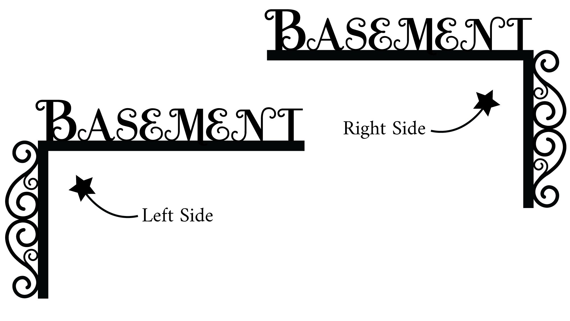 Topper de la puerta del sótano / Sobre la señal de la puerta / | Etsy