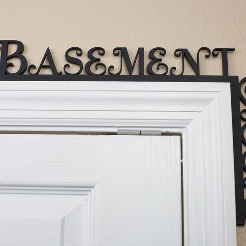 Basement Door Topper Over the Door Sign Basement Sign Signs Wall