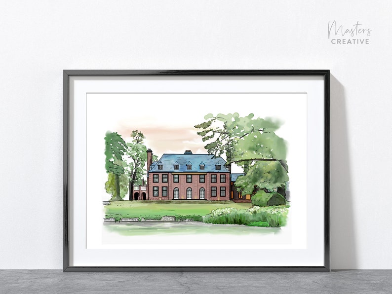 Custom House Portrait, Personalised Housewarming Gift, Building Illustration Sketch, First Home Gift, Watercolour drawing, House Portrait image 4