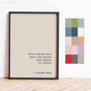 Impressão de citação personalizada, impressão de texto personalizado, citação personalizada, arte de parede personalizada, arte de parede com citação, citação personalizada, impressão personalizada