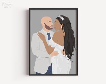 Faceless Portrait, custom illustration, personalised photo, photo illustration, personalised portrait, boyfriend gift, girlfriend gift