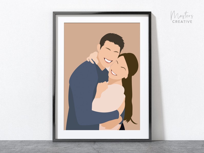 Faceless Portrait, custom illustration, personalised photo, photo illustration, personalised portrait, boyfriend gift, girlfriend gift 