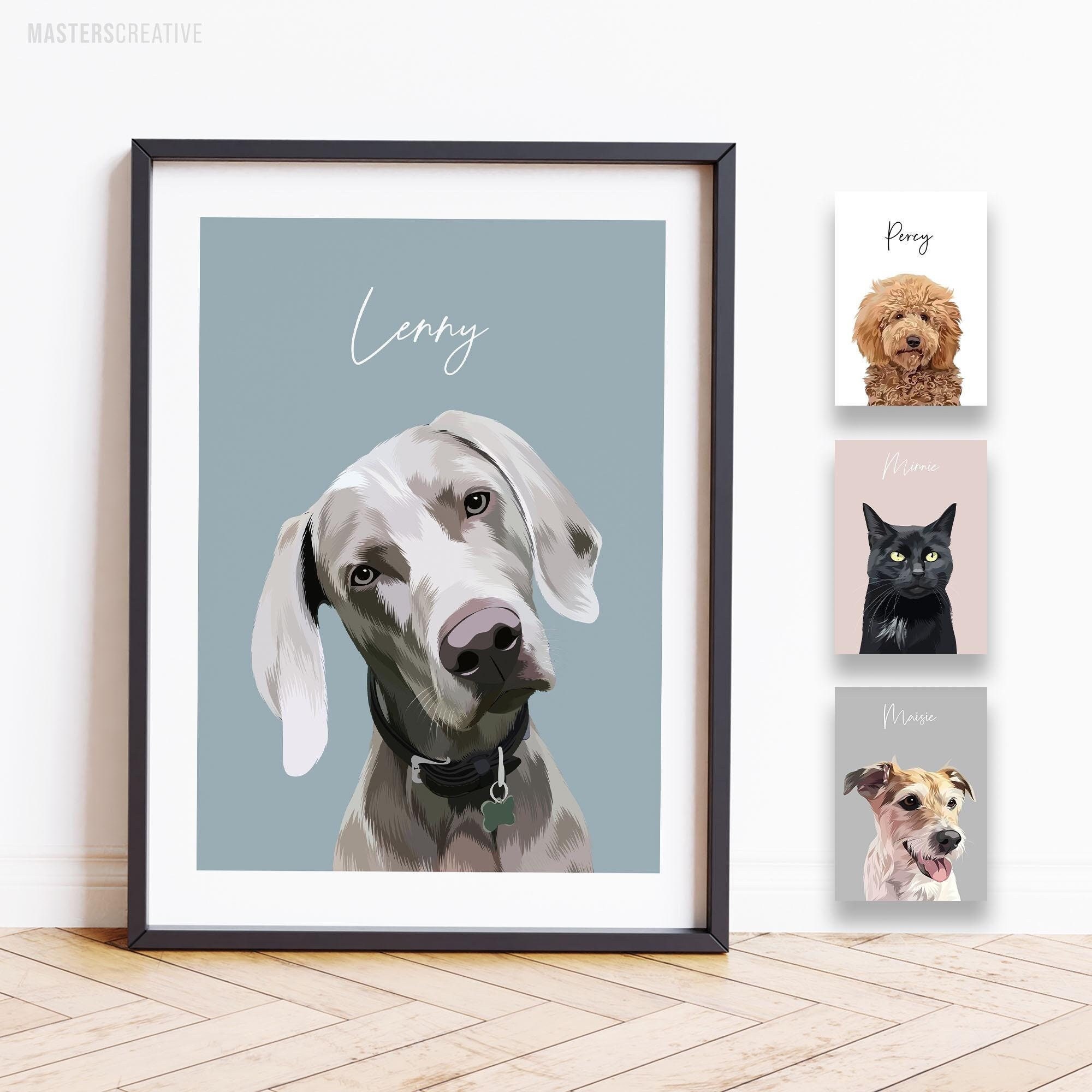 personalized dog canvas wall art