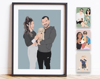 Faceless Portrait, custom illustration, personalised photo, photo illustration, personalised portrait, boyfriend gift, girlfriend gift