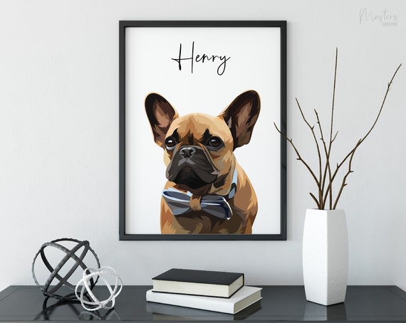 Custom Cat Painting, Digital Pet Photo Personalised Pet Photo Pet Photo Frame Custom Dog Painting Custom Pet Portrait Custom Pet Photo