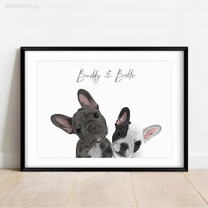 Multiple Custom Pet Portraits Dog Portraits Personalized Pet Portraits Pet Memorial New Pet Gift Cat Portraits Pet Dog Portrait Drawing