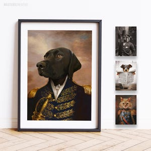 Individuelles Hundeportrait, Haustierportrait königlich, Historisches Haustier Portrait, Lustiges Haustiergeschenk, Königliches Haustierportrait