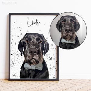 Personalised Dog Portrait, Custom Pet Portrait from Photo, Dog Lover Gift,  Pet Memorial Gift, Pet Loss, Custom Pet Wall Art, Pet Gift Ideas
