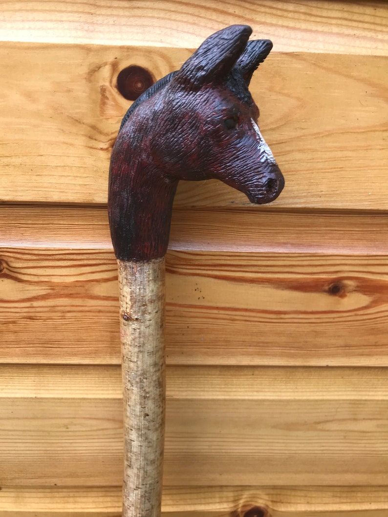 Horse Head Walking Stick Etsy