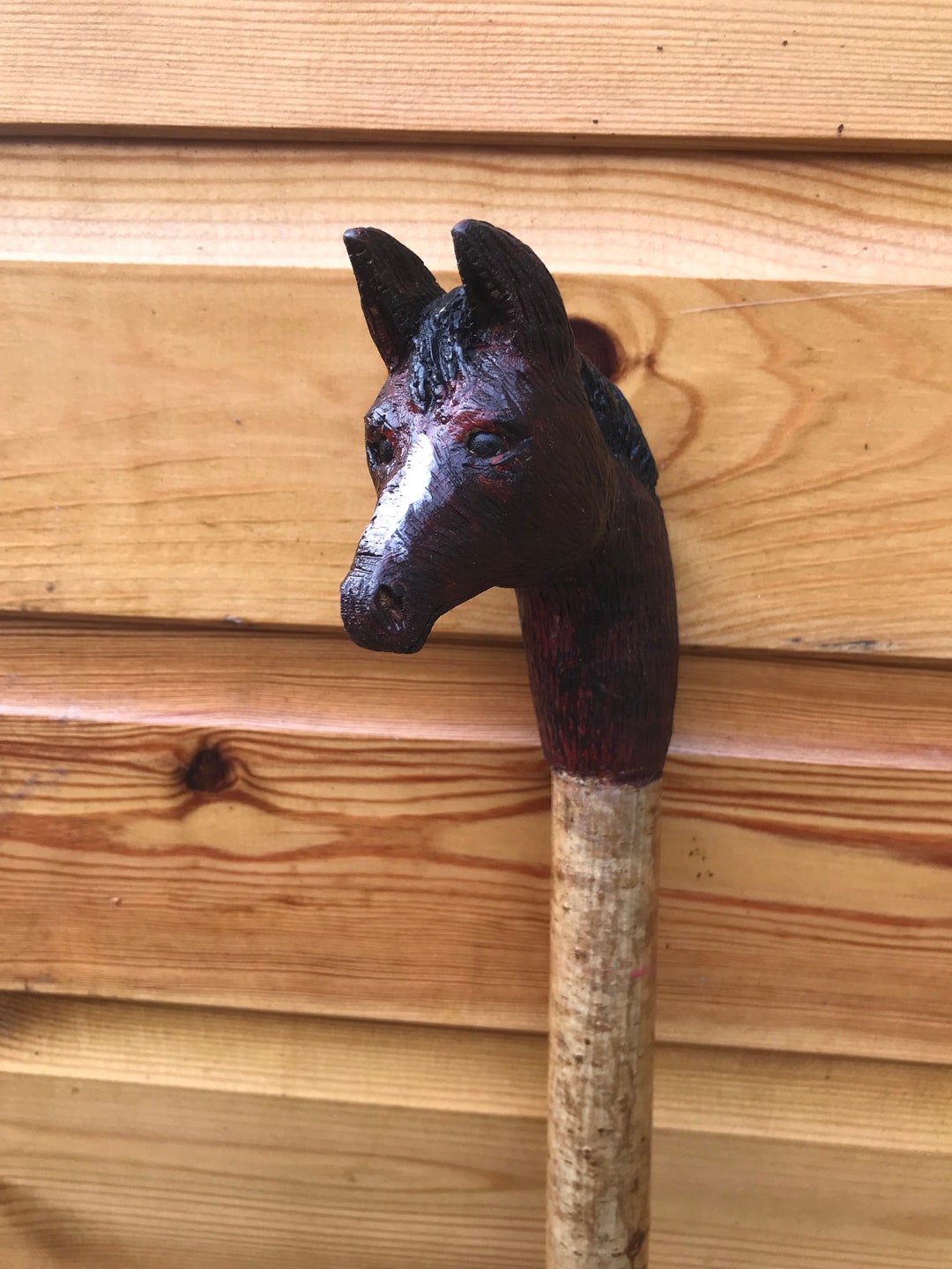 Horse Head Walking Stick Etsy