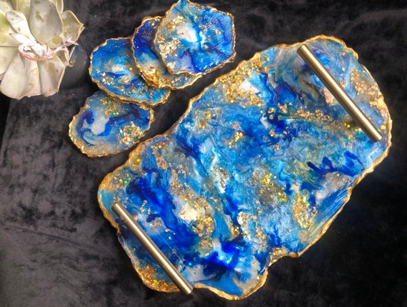 カスタムオーダー: サービングトレイとコースターセット - Etsy 日本