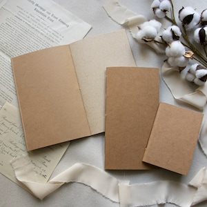 Mixed Media Notebook with Plant Fiber Paper Insert, Handmade Notebook, Traveler's Notebook, Passport Size Notebook, Plant Paper Notebook