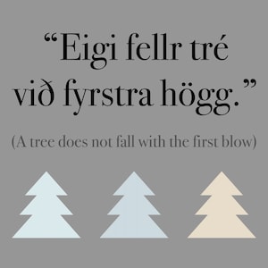 Proverbio islandese - Download digitale istantaneo - PNG - Da stampare su T-shirt - Cartolina - Tazza - Poster - Viking Quote Design